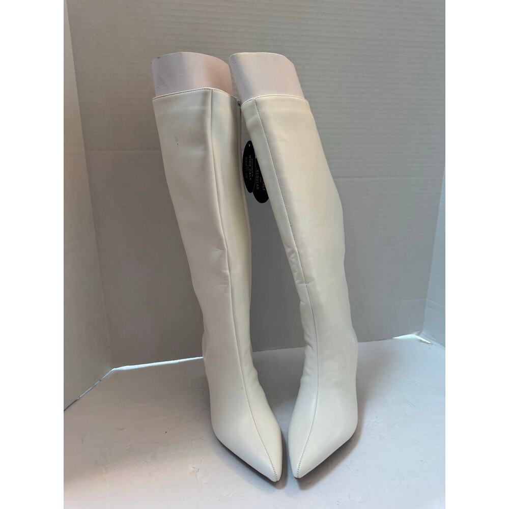 On 34th Rachelle Stovepipe Boots Bone Smooth6 M nib - Picture 4 of 10